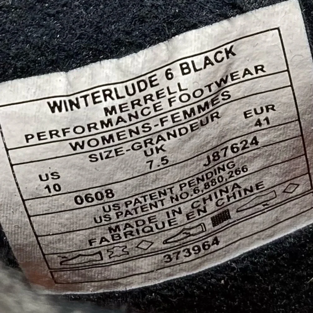 Merrell Winterlude 6 Continuum Women’s 10 Primaloft 200 Gram Vibram Warm Boots